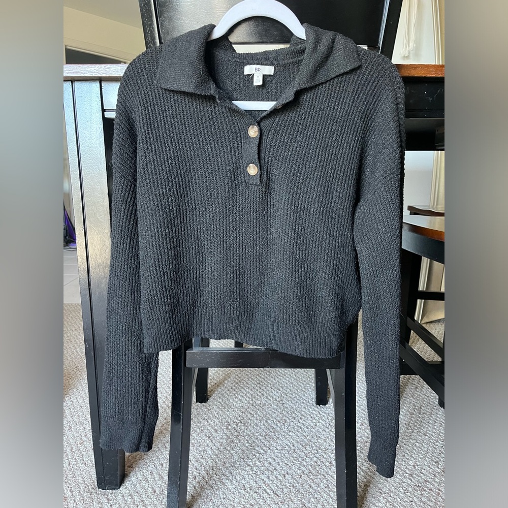 BP Cropped Pullover Black Sweater - Medium